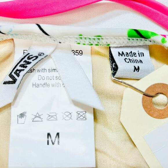 Vans Bikini Set Ruched Hipster Kaleidoscope Floral Print Medium Swimwear New - Picture 6 of 6